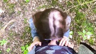 Seen a stranger into the woods and quickly boned her
