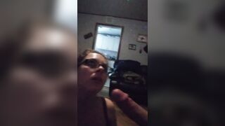 playful ex-wife laughs about cum inside her eye