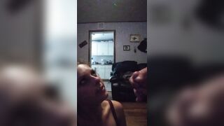 playful ex-wife laughs about cum inside her eye