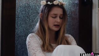 Long boobies unhappy young bride Bunny Colby dyke sex with