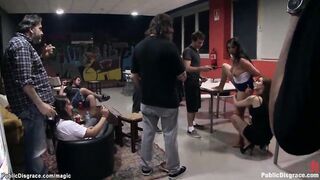 Spanish big tit sexy butt screwed into outside