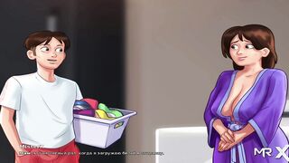 SummertimeSaga - Jerking Off On Parents Bed With Older Woman's