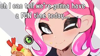 Agent 8 invites you over for some "fun" (Splatoon Octoling JOI Challenge, two cumpoints!)