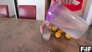 Cutie Stepmom Brianna Rose Cleans Off Her Clumsy Stepson