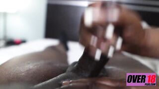 Silly Ebony 19 Year Older Gives First Hand Job For Rent Money