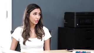 Bored 19 year mature licking inside conference room