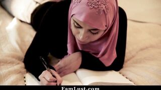 Huge Boobed Step Sister Ride Step Brother's Fat Dick in Hijab