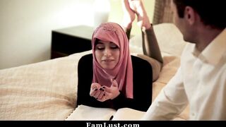 Huge Boobed Step Sister Ride Step Brother's Fat Dick in Hijab