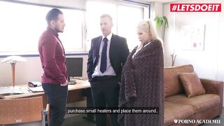 PornoAcademie - Barbie Sins Freaky British School Girl Hardcore 3 Way With Teachers
