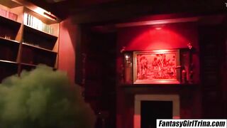 Trina Michaels dominates man sits on face showered in huge