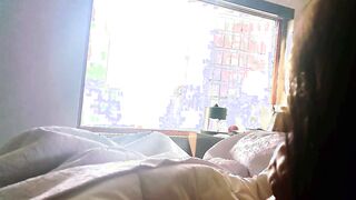 pov Fucking inside Front of a Window into New York City so the Whole City Can View