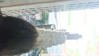 pov Fucking inside Front of a Window into New York City so the Whole City Can View