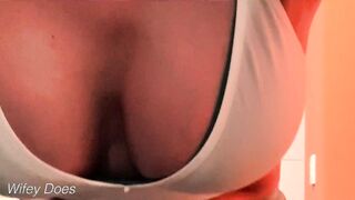 pov View my MELONS into the GYM Risky OUTDOOR flashing