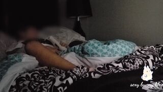 Mom gets really vulgar watching porn before bed. Has rough and longest orgasm.