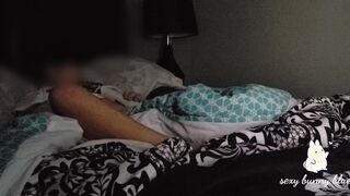 Mom gets really vulgar watching porn before bed. Has rough and longest orgasm.