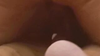 Double penetration, bitch screams from 2 huge dicks, a lot of cum on her butt