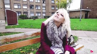 Thin blonde April Paisley really inside french dick!