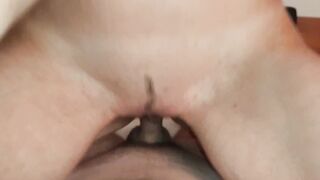 Cowgirl ride with butt finger fucked makes him so turned on that he almost forgot to pull it out