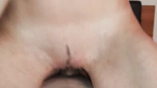 Cowgirl ride with butt finger fucked makes him so turned on that he almost forgot to pull it out