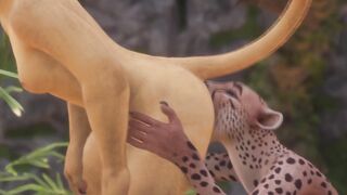 Dyke Feline Cats Snatch Play | Mouth Full of Piss Ending | Wild Life