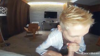 Real Amateur cunt with mouth Emily Blows a Penis and Drink Cum