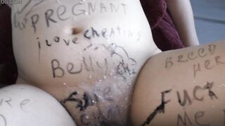 Huge Boobed BBW ex-wife with a blindfold got orgasm from