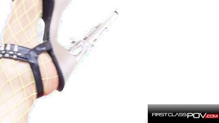 Big Titted cougar Romi Rain Sloppy Throating on Long Penis -