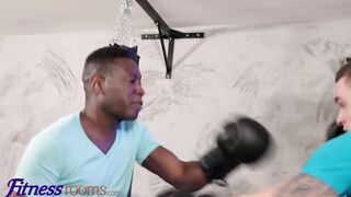 Fitness Rooms 2 huge cocks double team slender Italian barely legal