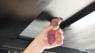 "Milked inside my heel" then put my feet into his cum