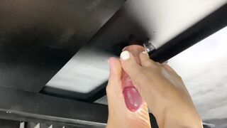 "Milked inside my heel" then put my feet into his cum