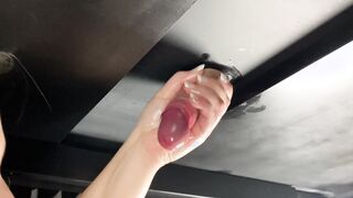 "Milked inside my heel" then put my feet into his cum