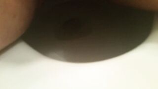 Her vagina is leaking soak after peeing as she pulls me in the restroom while bf is almost home!