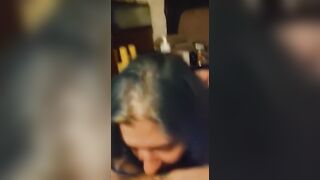 Blow job deep throat cum inside mouth