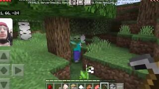 Minecraft Gameplay / mining coal and getting food To survive // WITH FACECAM