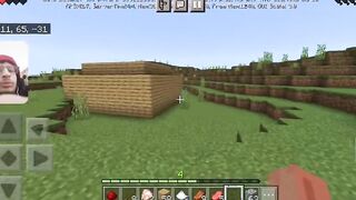 Minecraft Gameplay / mining coal and getting food To survive // WITH FACECAM