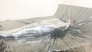 Bodysuit five layers and mummification wrap orgasm