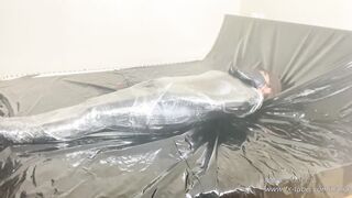 Bodysuit five layers and mummification wrap orgasm