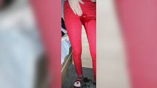 Desperate Pissing Leggings all over my Bedroom Floor