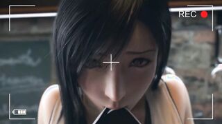 final fantasy: lusty tifa lockhart unashamedly fucks cloud's rock rough penis into kitchen on christmas!