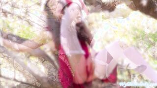 Adorable Angel Climb TREE and SQUIRTS!