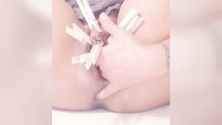 Pissy Bitch Pleasures Her Snatch While Giving it Pain