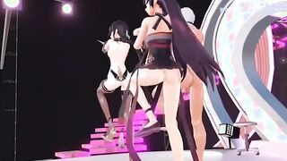 【MMD R-teenie SEX DANCE】HOT INSANE SEX 3 WAY HUGE PERVERSE BOOTY ROUGH SEX 激しいセックス [MMD]