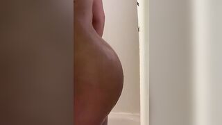 Twerking inside the shower