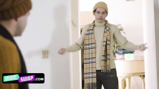 Cutie stepmoms Warm Up Their Erotic Boys After Snowball Fight - Holiday One Of A Kind Edition