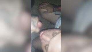 Hotwife Sunshyne blows Texas's bwc public abandoned house and takes facial!