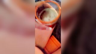 Snatch strokes and beer by the fireplace with Sara Christine