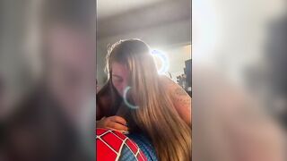 Spidey man breakin down pawg and cum on her face