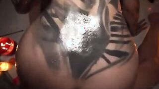 Back shots into the bath-tub
