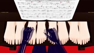 Tickle The Ivories (Yuri Fetish Sex) - 3D MMD