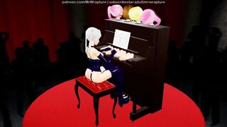 Tickle The Ivories (Yuri Fetish Sex) - 3D MMD